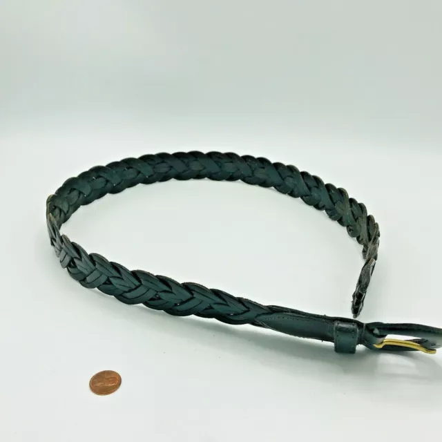 Coach's Women's Brown Leather Braided Belt Medium Turkey Classic Belt