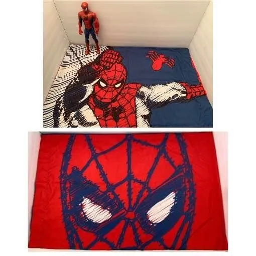 Funda de almohada estándar de 2 caras Marvel Spiderman y figura Hasbro 2018 12 pulgadas