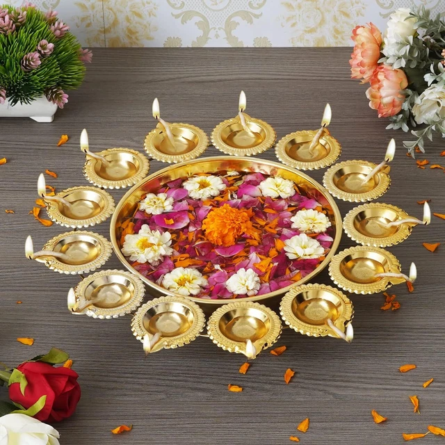 Handmade Decorative Urli Bowl Diwali Decoration Items For Home Office Decoration