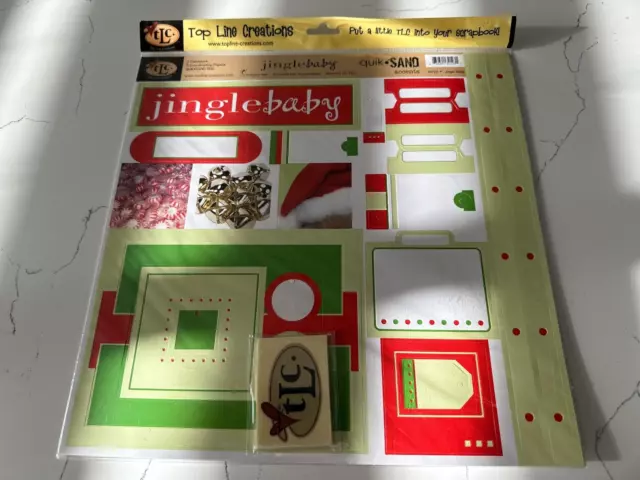Top Line Creations Quick Sand Accent Jingle Baby 2 Cardstock 3 Cordinating Paper
