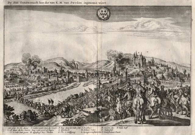 Bad Kreuznach Gesamtansicht Original Kupferstich Danckerts 1642