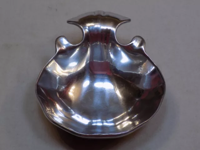 The Wilton Company Silver Metal Shell Small Candy Dish Bowl Old Armetale Pewter