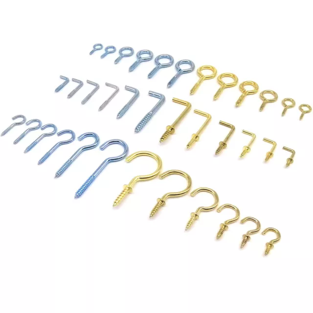 25pcs Picture Plant Lamp Light Curtain Wire Eye Bolt Screw in Hanger C Cup Hook