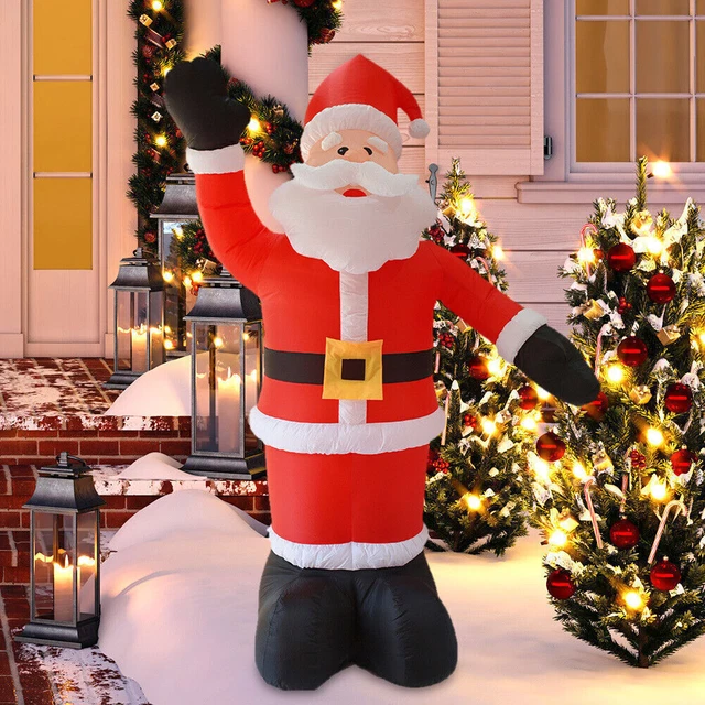 Inflatable 8ft Tall Santa Claus Xmas Decoration Holiday Airblown Yard LED Lights