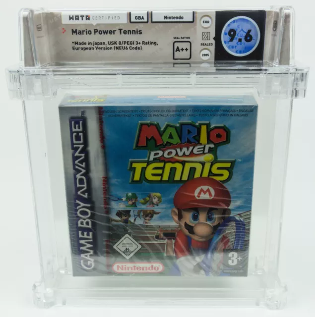 Game Boy Advance *Mario Power Tennis* Sigillato GBA WATA 9,6 A++ Striscia Rossa