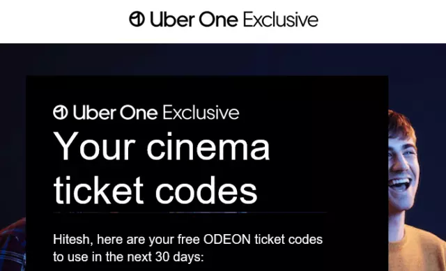 Odeon cinema ticket incl Luxe (UberOne) - code sent by eBay message Odeon cinema ticket incl Luxe (UberOne) - code sent by eBay message