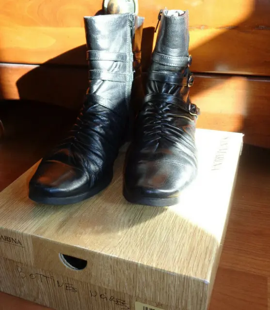 Bottines noires SAN MARINA Alompra - cuir - chaussures femmes - taille 37
