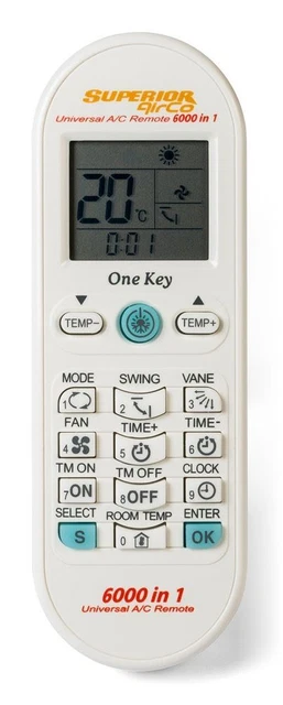 Universel Climatiseur Télécommande SUPERIOR Airco 6000in1