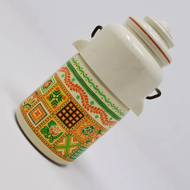 Vintage 1970s Avon Patchwork Cologne Mist Coffee Soup Thermos