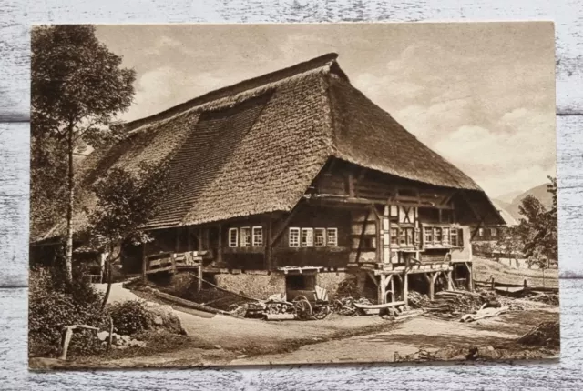 AK Schwarzwald ältestes Haus Gutach Architektur Postkarte Ansichtskarte Vintage