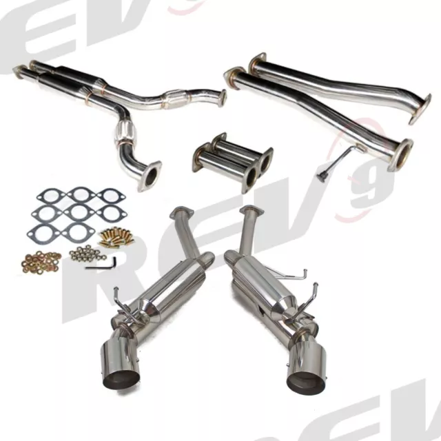 REV9 FITS 350Z Z33/G35 Coupe Full Stainless Steel Catback Exhaust System  Set $420.00 - PicClick