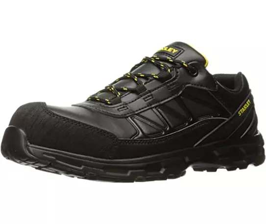 Stanley Men's Laser Composite Toe Shoe 7 D Black Construction Industrial New Nib