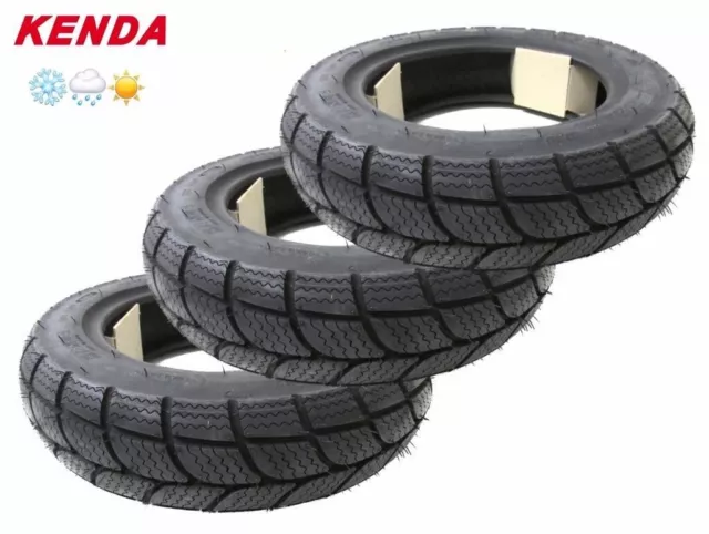 3x Winter Reifen 100/90-10 M+S für Vespa Piaggio Ape 50 TM TL1T-TL6T C80 C81