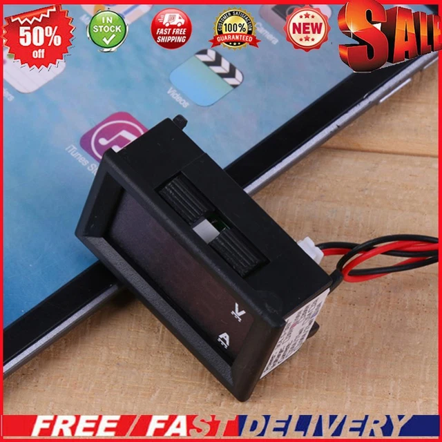 Plastic Car Electromobile Motorbike Voltage Meter 0-100V Voltammeter(Black)