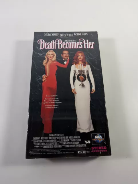 DEATH BECOMES HER (VHS, 1993) Classic Dark Comedy! Bruce Willis Goldie ...