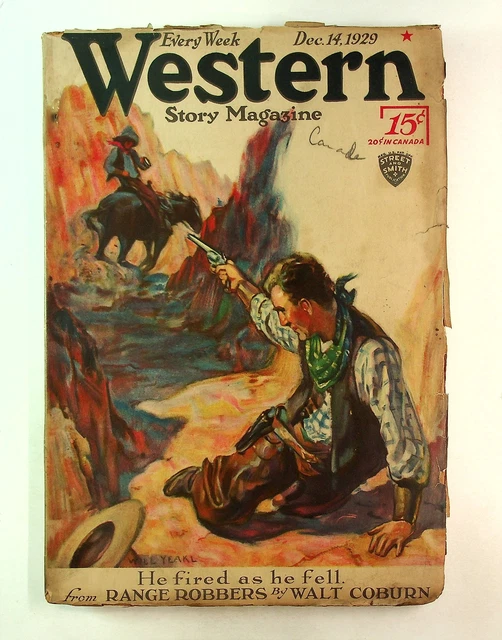 Western Story Magazine Pulp 1st Series Dec 14 1929 Vol. 91 #6 GD/VG 3.0