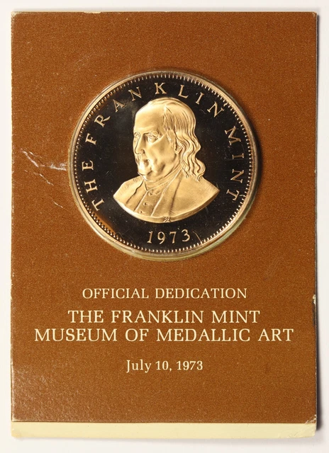 Franklin Mint Museum of Medallic Art July 10 1973 Bronze Medal Franklin Mint Museum of Medallic Art July 10 1973 Bronze Medal