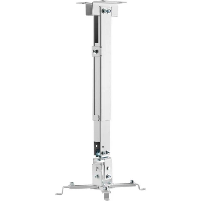 NC (TYYZJ02) Support Mural Pour Projecteur Avec Montage Universel, Support Télescopique, Capacité De Charge De 15 Kg, Haute Précision Réglable : (32,8 - 74,3 Cm), Blanc