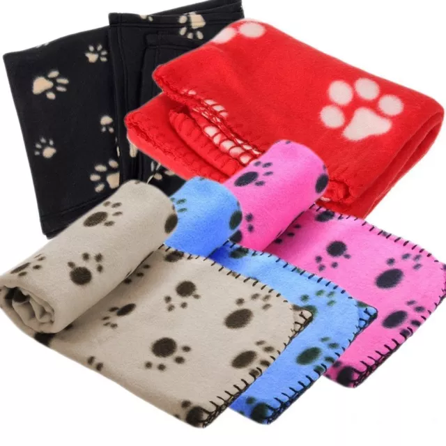 Brand New Warm Soft Fleece Pet Blanket Dog Puppy Bed Travel Basket Car Bedding