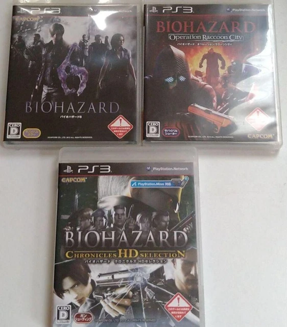 Resident Evil Biohazard 6 & Operation Raccoon & Chronicles HD Sellection set PS3