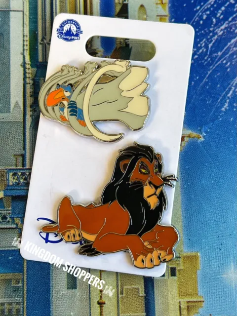 2023 Disney Parks The Lion King Scar & Zazu Open Edition 2 Pin Set