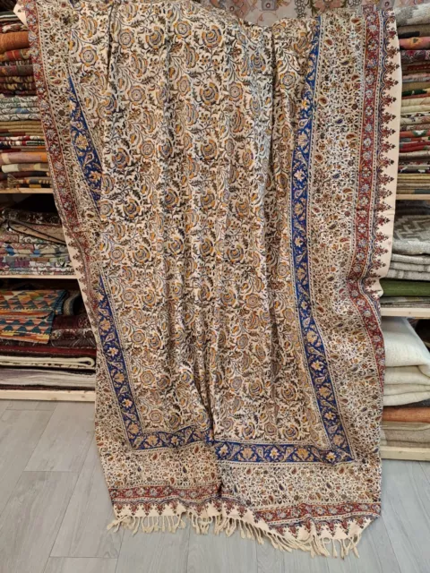 Persien Isfahan Handgestempelter Stoff gut waschbar Maß 265 x 205 cm Teppich