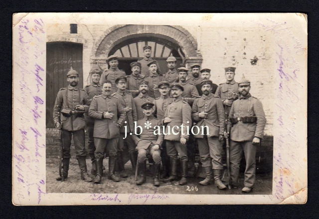Gruppenfoto WW I Grenadier-Regiment „Königin Olga“ Nr. 119 * Foto-AK von 1914