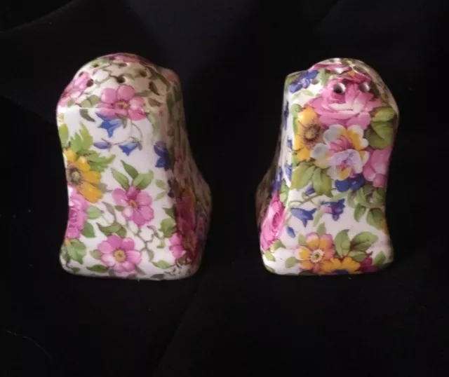 ROYAL WINTON Grimwades Summertime Chintz Salt & And Pepper Shakers England