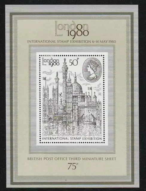 Großbritannien 1980 ** postfrisch Block 3 Internationale Briefmarkenausstellung