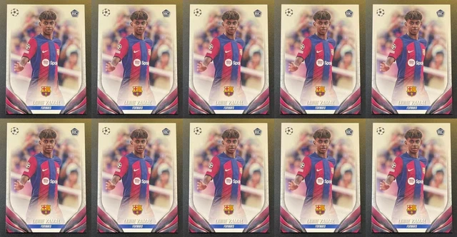LOT 10 LAMINE Yamal 2023-24 Topps UEFA UCC SP Image Variation RC #64 -5