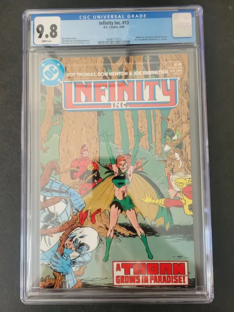 INFINITY INC. #13 CGC 9.8 GRADED 1985 1ST DC COMICS PUBLISHED TODD McFARLANE ART