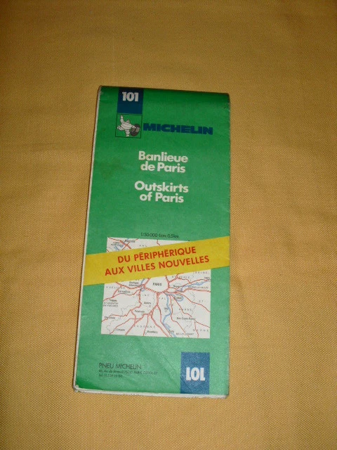MICHELIN CARTE ROUTIÈRE et Touristique N°101 Banlieue de Paris 1979 EUR 5,50 - PicClick FR