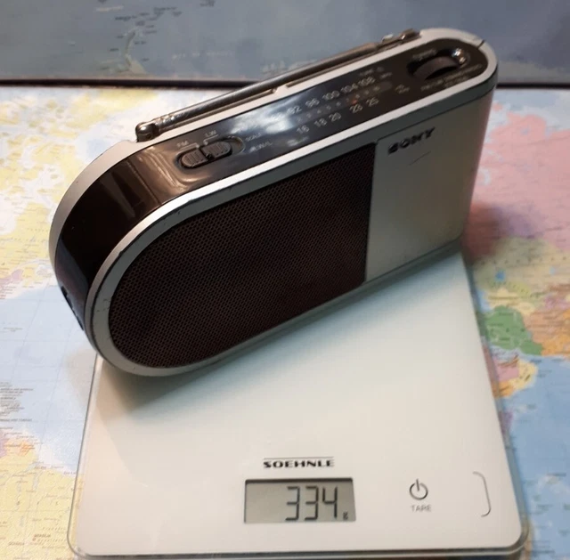 Radio portable Sony ICF-304L :FM/MW/LW -Testé et fonctionnel /Pile Neuve Fournie