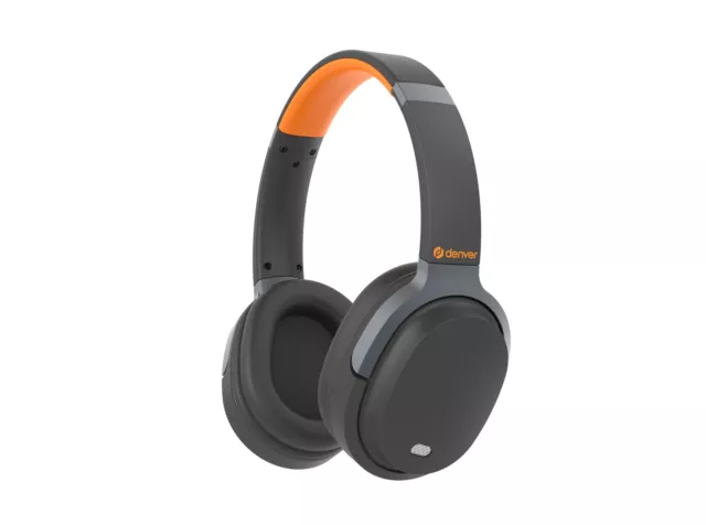 Denver BTN-210 Bluetooth Kopfhörer schwarz/grau AUX-Eingang ANC-Funktion NEU