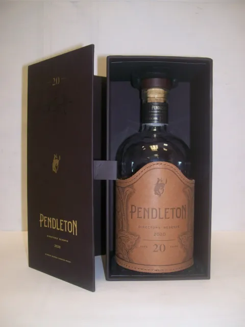 Pendleton Whiskey Leather Bottle Sleeve Box 2020 Directors Reserve EMPTY