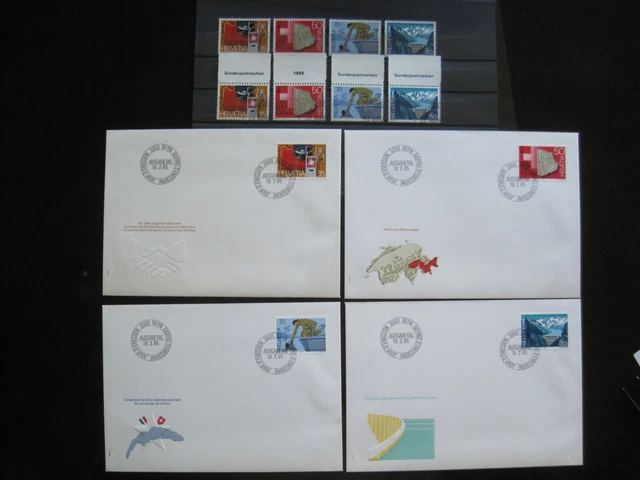 Schweiz MiNr.  1290-1293  postfrisch** + gestempelt + FDC  (GB 1619)