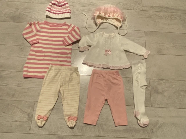 baby girl clothes 0-3 Months bundle dress Jumper Hats Tights