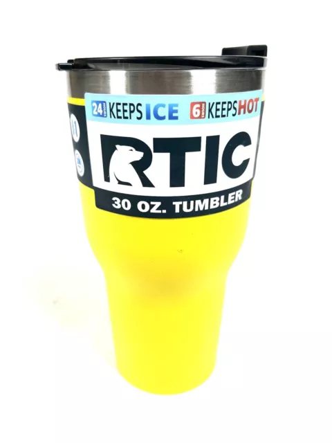 RTIC 30 oz Tumbler Hot Cold Double Wall Vacuum Insulated Sunflower Yellow