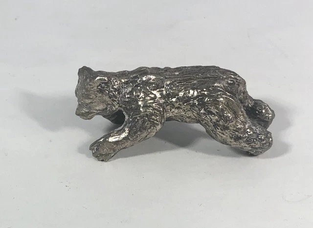 Portuguese Silver Sculpture Bear Cub 835/1000 Animal Collectible 1.045 ozt