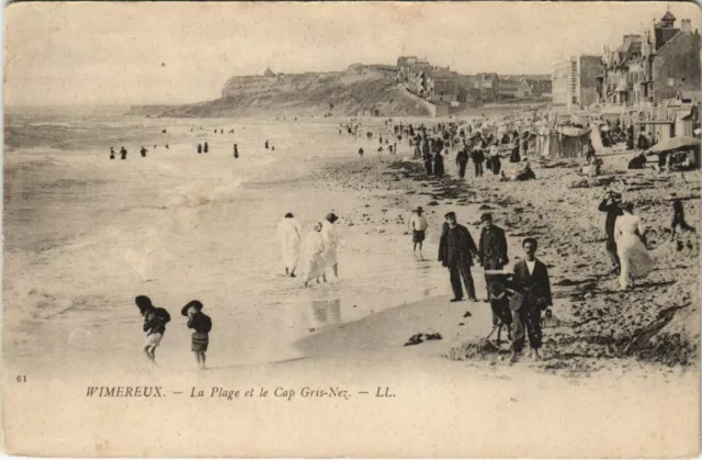 CPA WIMEREUX - La Plage et le Cap GRIS-NEZ (139346)