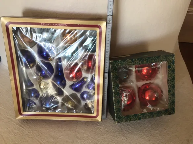 25 Christbaumkugeln, alt, sehr guter Zustand,mit Originalverpackung, weihnachten