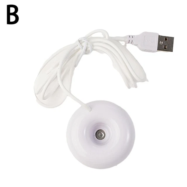 White Mini USB Donut Humidifier Float Ultrasonic Mist Makers Aroma Diffuser H G1