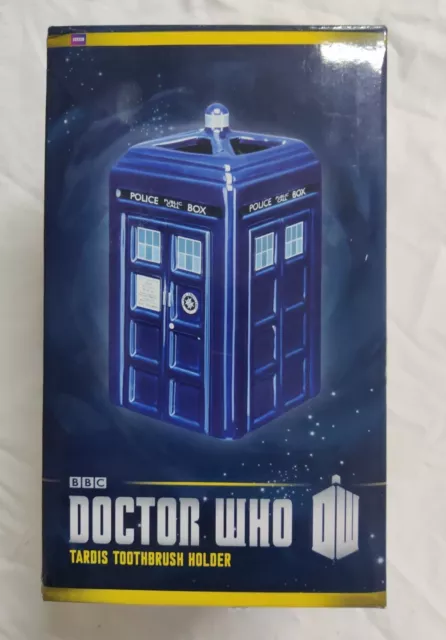 DOCTOR WHO Tardis Toothbrush Holder Blue Police Call Box | ThinkGeek DR281 2013