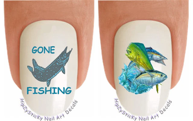 Nail Art 2211 FISH Big Game Fishing #2 Waterslide Nail Decals Transfer Sticker