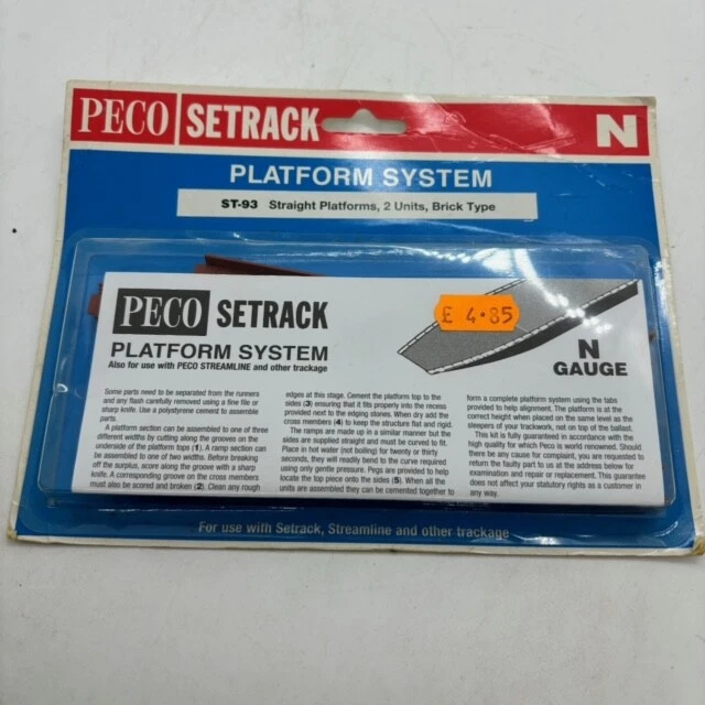 PECO SETRACK PLATFORM System sST-93 Straight Platforms 2 Units Brick ...