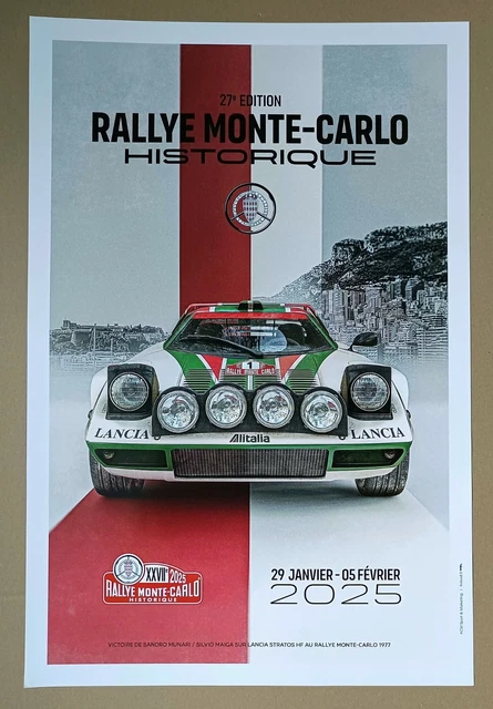 Trophée Plaque Émaillée 16 ème Rallye Historique Monaco Monte