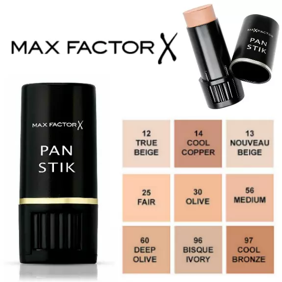 MAX FACTOR Pan Stik Panstik Full Coverage Foundation Stick NEW *ALL SHADES*