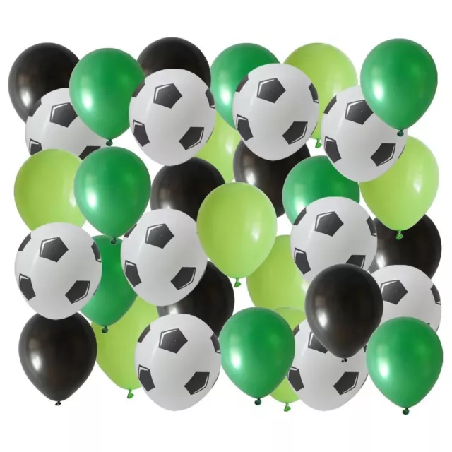 40pcs Fútbol SPORTS Temática Fiesta Negro Verde Globos Niño Cumpleaños Supplies