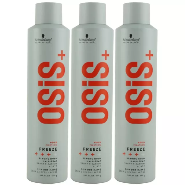 Schwarzkopf Osis Freeze 3 x 300 ml Haarspray starker Halt Set