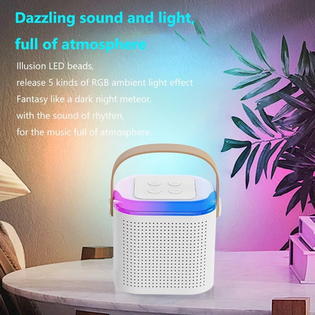 Portable Karaoke Machine with Reverb Effect and Back pole Condenser Pickup